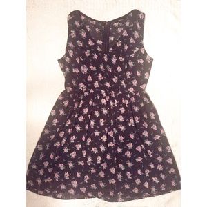 Forever 21 Black Floral Dress | M